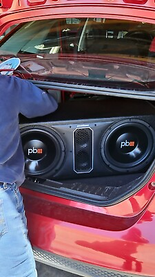 #ad PowerBass 12 Inch Dual Vented Subwoofers with Amp and Wiring Kit $1000.00