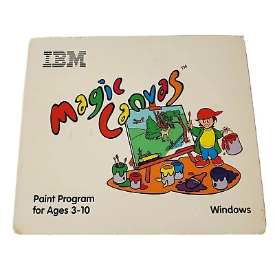 #ad IBM Magic Canvas Paint Program Windows PC Software Floppy Disc 1994 Video Game $17.49