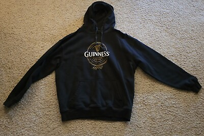 #ad Guinness Beer XL Long Sleeve Pullover Official Hoodie Sweatshirt Black $30.00