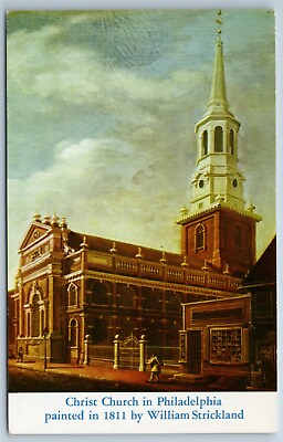 #ad Postcard Christ Church Philadelphia Pennsylvania Chrome L1C $5.56