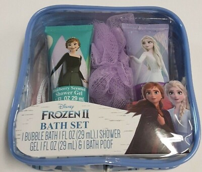 #ad LAST ONE NWT Disney Frozen ll Bath Set W Bubble Bath Shower Gel amp; Bath Poof $9.99