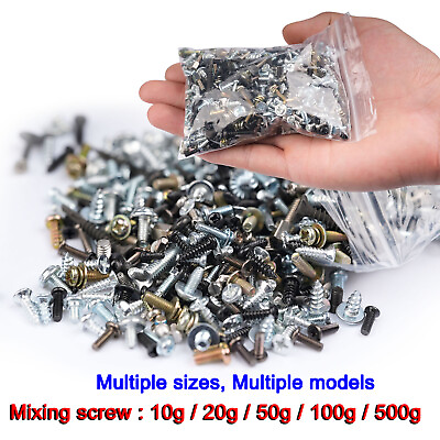 #ad M1 M2 M3 Bulk Assorted Loose Steel Fasteners BOLTS SCREWS WASHERS $29.40