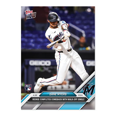 #ad 2024 MLB Topps NOW 144 DANE MYERS MIAMI MARLINS ROOKIE RC PRESALE $7.98