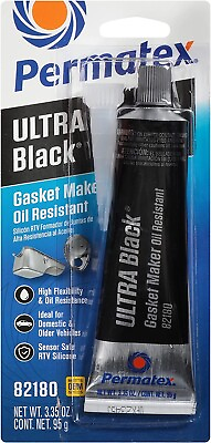 #ad Permatex® Ultra Black® Maximum Oil Resistance RTV Silicone Gasket Maker 3 oz $9.99