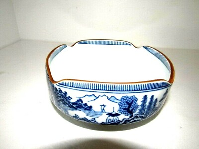 #ad Vintage Chinese Blue amp; White Porcelain Hand Painted Square Bowl 6quot; x 2 3 4quot; Deep $17.62