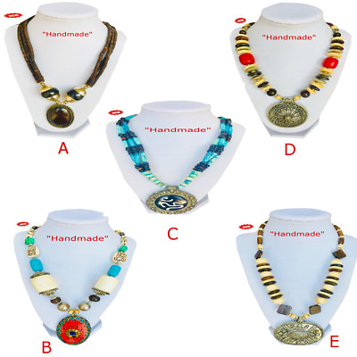 #ad Himalayan Handmade Bone Beads Stone Coral amp; Mix Multi Choice Pendant Necklaces $24.99