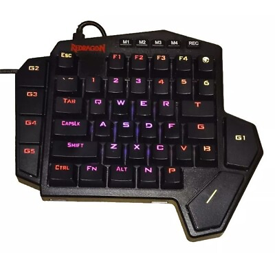 #ad Redragon DITI K585 RGB One Handed Gaming Mechanical Keyboard Tested Works $19.99