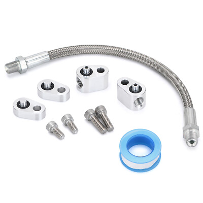 #ad For LS LS1 Throttle Body Bypass Coolant Steam Port Crossover Hose Braided Kit $19.79