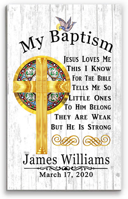 #ad Personalized Baptismal Blessing Gift Custom Christening Gift for Boys or Girls $47.99