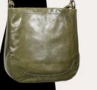 #ad Frye Large hobo handbag Large Melissa Metallic With Silver Leather Painted Gem $189.00