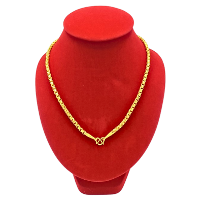 #ad Chain 23k 24k Necklace Thai Baht Gold Plated Yellow Solid Jewelry Pendant 24 in $52.20
