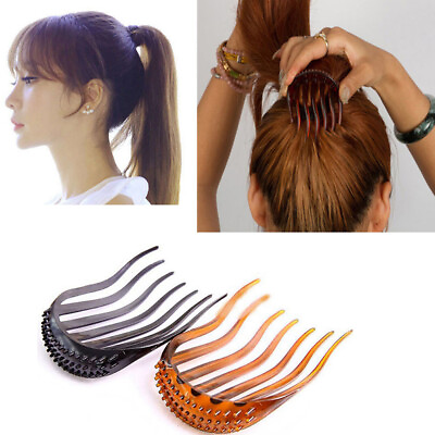 #ad Women Inserts Hair Styling Comb Clips Pins Hairpin Hairgrip Updo Maker Headwear $1.19