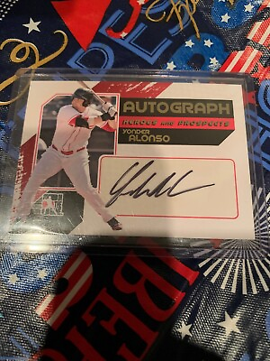 #ad 2011 Heroes And Prospects Gold Full Body Auto SP Yonder Alonso Autograph $15.99