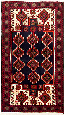 #ad Vintage Hand Knotted Area Rug 3#x27;3quot; x 6#x27;3quot; Traditional Wool Carpet $163.20