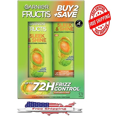 #ad Garnier Fructis Sleek amp; Shine Shampoo and Conditioner for Frizzy Dry Hair 1 kit $10.50