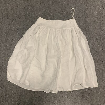 #ad Lauren Ralph Lauren Skirt Women’s 4 White 100% Linen $28.88