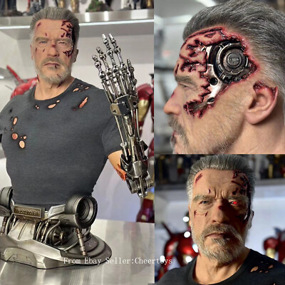 #ad Infinity Studio 1 1 Terminator T800 Bust Polystone T 1000 Arnold Schwarzenegger $6000.00