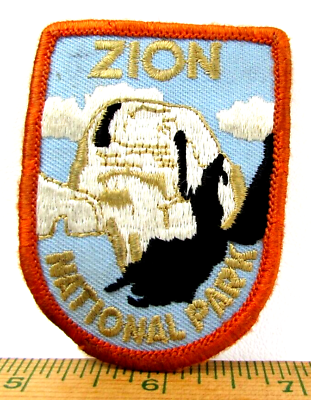 #ad Vintage Zion National Park Jacket Patch Southwestern Utah Travel Souvenir $10.99