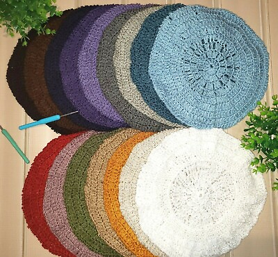 #ad Stylish Lightweight Beret Handmade Crochet Hat Teal Olive Black 16 Colors $9.99
