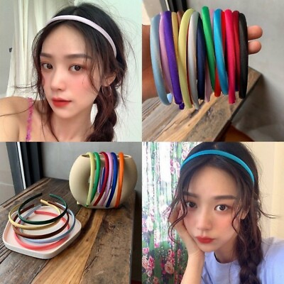 #ad Women#x27;s Stain Headband Candy Color Hairband Hair Hoop Accessories Headpiece $1.07