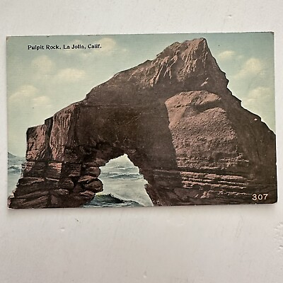 #ad Vintage 1900#x27;s Colorized Photo Postcard Pulpit Rock La Jolla California $11.99