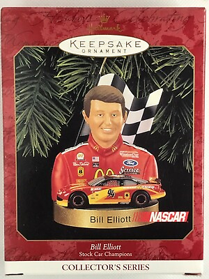 #ad 1999 Hallmark Keepsake Ornament Bill Elliott Stock Car Champions Collector#x27;s #3 $9.00