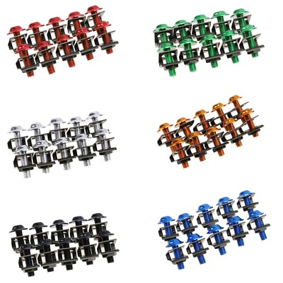 #ad 10Pcs Resistant Motorcycle Fairing Body Bolts M6 6mm Universal Bolts $8.47