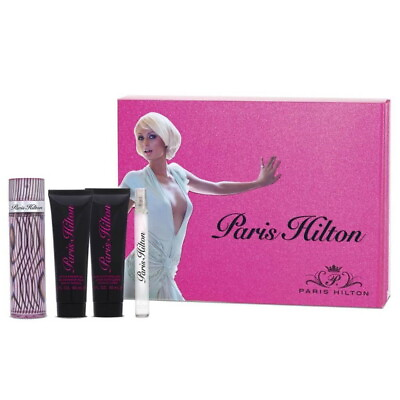 #ad Paris Hilton Eau De Parfum 4PCS Gift Set For Women $44.29