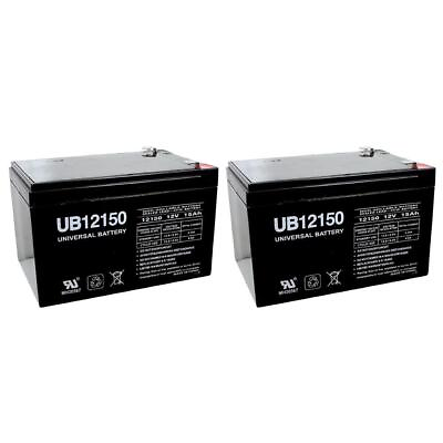 #ad UPG 2 Pack UB12150F2 12V 15AH Battery NEW $74.99
