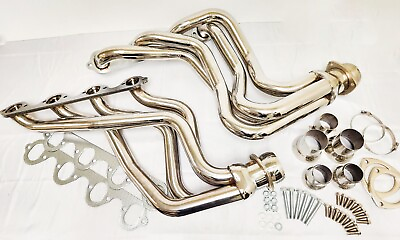 #ad 1980 87 Ford Pickup Truck F150 F250 F350 2 4WD Stainless Headers 460 7.5L RETURN $314.87