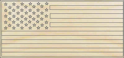 #ad United States Flag Laser Cut Out Unfinished Wood Craft Shape USA23 $8.28