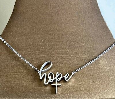 #ad Christian Cross necklace woman Hope necklace Woman gift Faith cross necklace $16.99