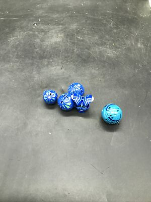 #ad Lot of 5 Blue Bakugan Battle Brawlers Toys. Free Shipping Pre Owned $35.74