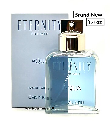 #ad ETERNITY AQUA CK Calvin Klein for Men 3.4 oz EDT Spray Perfume New In Box $39.99