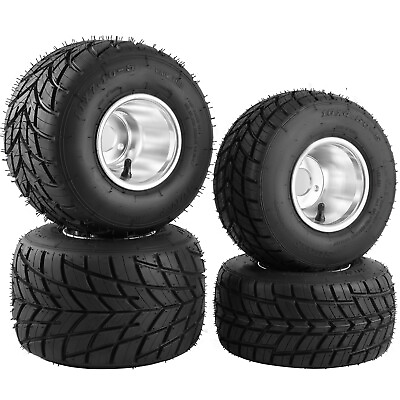 #ad Go Kart Wheels Go Kart Rain Tires Set of 4 Rim amp; Tyre Durable 10X4.50 5 11x6.0 5 $168.99