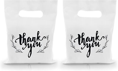 #ad #ad KEEPARTY 100 PCS Small Thank You Merchandise Bags Plastic Goodie White $11.95