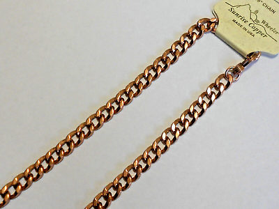#ad #ad NEW w tags PURE Copper Flat ground Chain link 18quot; Necklace Mod#cn016 USA $24.95