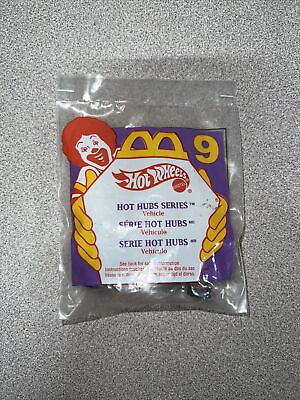 #ad McDonalds Mattel Hot Wheels Hot Hubs Vehicle Car #9 Happy Meal Toy 1995 NEW $2.49