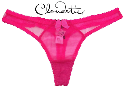 #ad Claudette Intimates Sexy Lingerie Underwear Dessous Bikini Thong Panty Elsa Pink $9.99