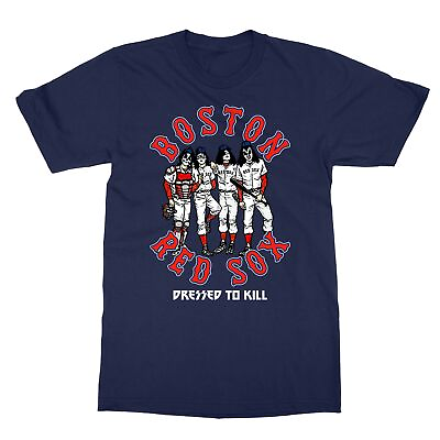 #ad KISS Dressed To Kill Boston Red Sox Men#x27;s T Shirt $17.49