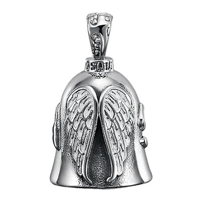 #ad White Winged Motorcycle Bell Angel Guardian Biker Riding Bell Angel Guardian Bel $10.16