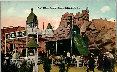 #ad Coney Island NY. Coal Mine Luna Vintage Postcard VV1 $14.99