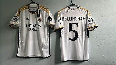 #ad Real Madrid Home Soccer Jersey 23 24 Jude Bellingham #5 Champions League $59.99