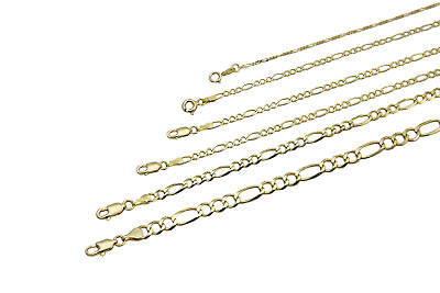 #ad 14k Solid Yellow Gold Figaro Link Chain Necklace 1.5mm 11.5mm Sz 16quot; 30quot; $4606.28