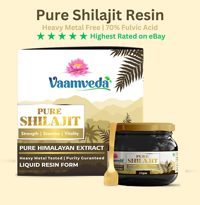 #ad Shilajit Soft Black Resin Pure Himalayan Organic. 70% Fulvic Acid Pack of 5 $61.95