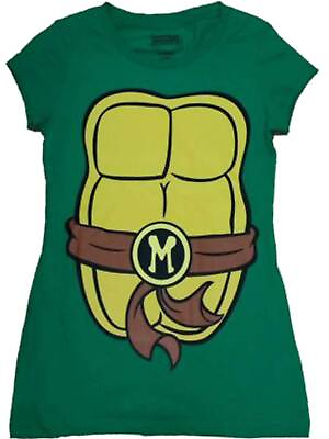 #ad Womens Teenage Mutant Ninja Turtles Mikey Tee Shirt Halloween Screen T Shirt $16.99