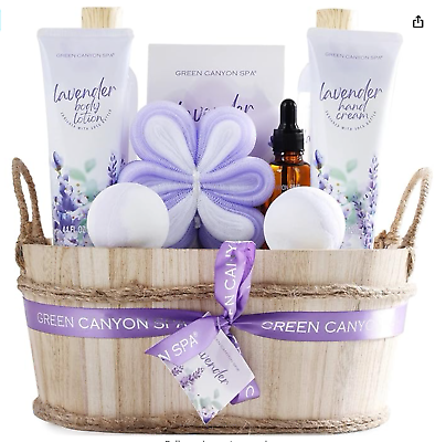 #ad #ad Spa Gift Baskets for Women 11Pcs Lavender Bath Gift Set with Body Lotion Essent $29.75