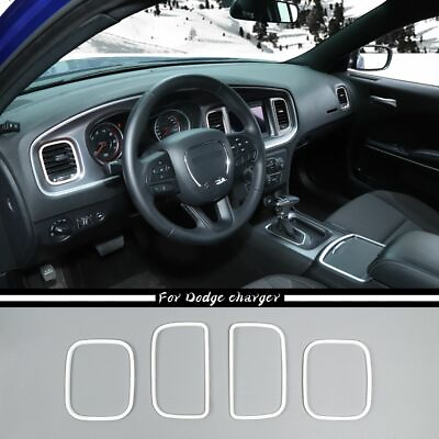 #ad White Dashboard Air Outlet Vent Frame Trim Accessories For Dodge Charger 2011 23 $18.76