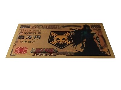 #ad 24k Gold Plated Final Getsuga Tenshou Ichigo Kurosaki Bleach Banknote Anime $9.99