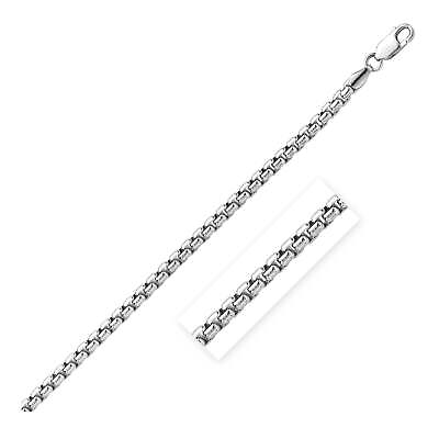 #ad #ad 5.2mm Sterling Silver Rhodium Plated Round Box Chain $429.77